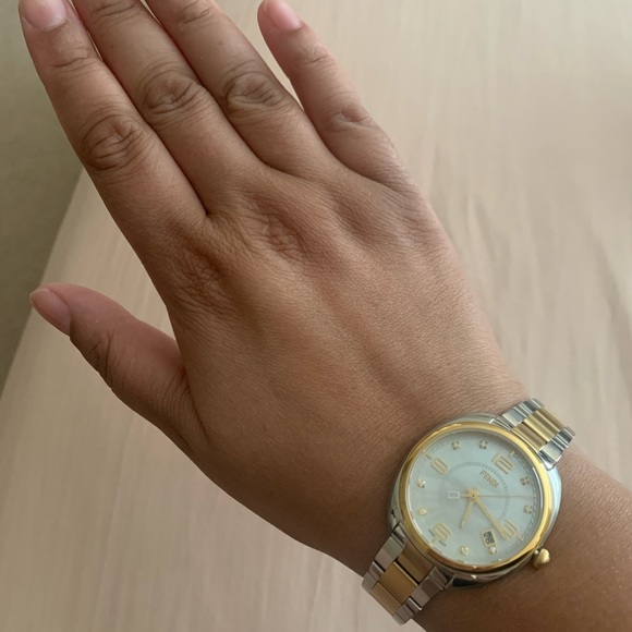 34MM Two-Tone Stainless Steel & Diamond Bracelet Watch - Picture 7 of 9